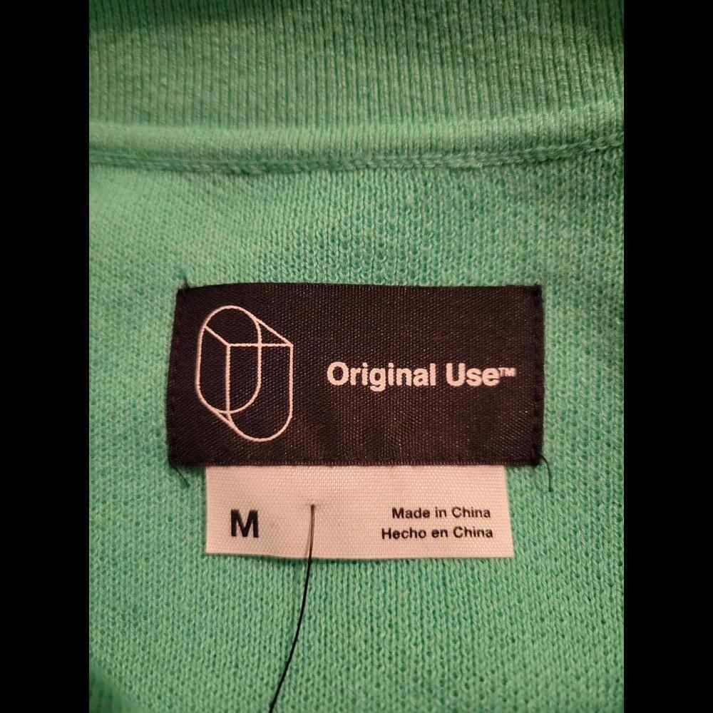 NWT Original Use medium green cotton button down shirt. - Picture 4 of 5